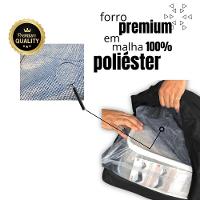 Capa Protetora Impermeável Colchão Lençol Elástico Solteiro 88x188x20cm - Preta - 7