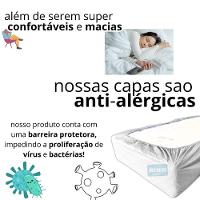 Capa Protetora Impermeável Colchão Lençol Elástico Solteiro 88x188x20cm - Branca