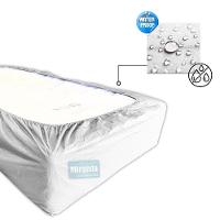 Capa Protetora Impermeável Colchão Lençol Elástico Solteiro 88x188x20cm - Branca - 6