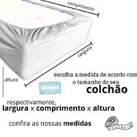Capa Protetora Impermeável Colchão Lençol Elástico Solteiro 88x188x20cm - Branca - 8
