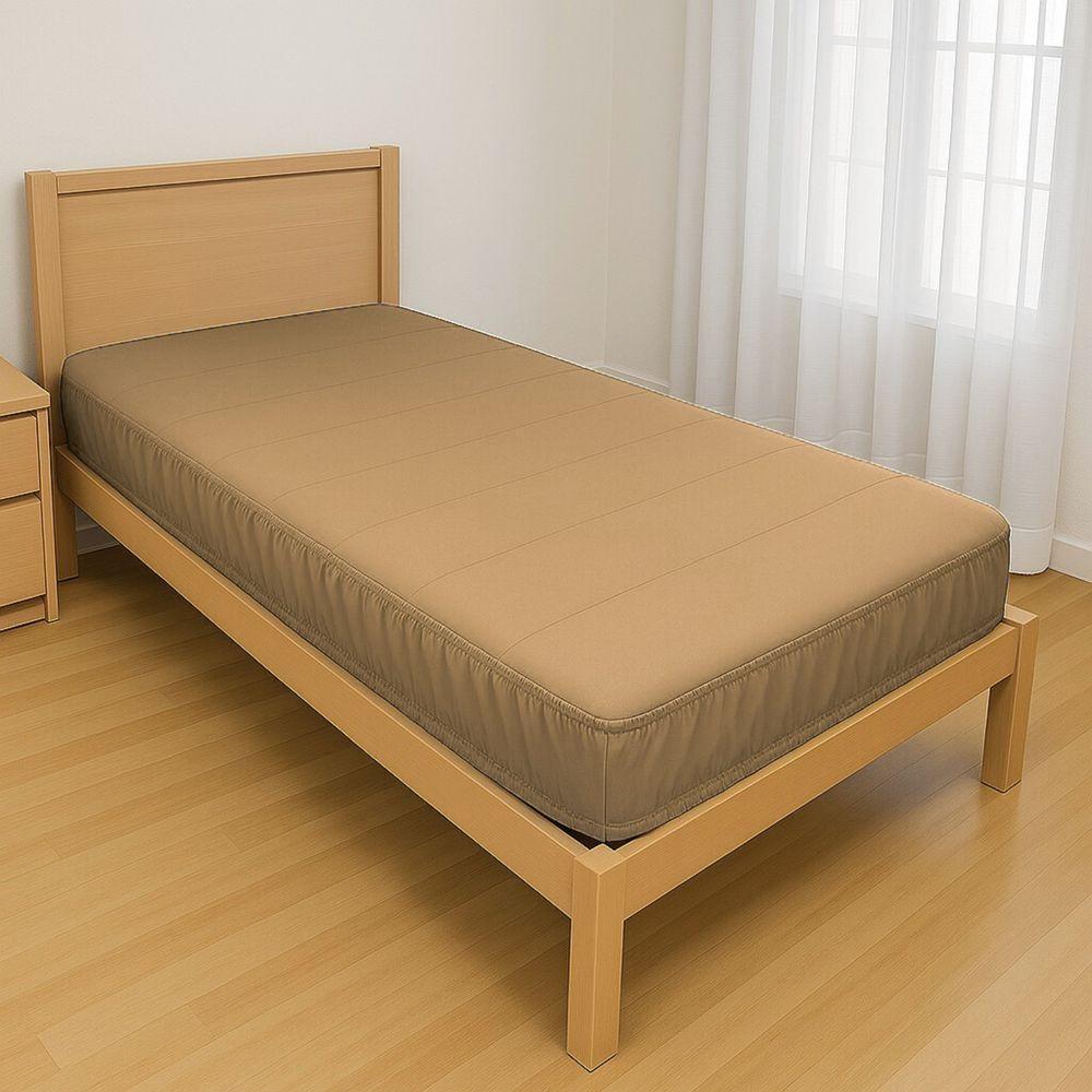 Capa Colchão Solteiro Impermeável Hospitalar Com Zíper - Bege 88x188x16cm - 1