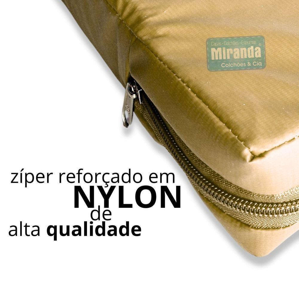Capa Colchão Solteiro Impermeável Hospitalar Com Zíper - Bege 88x188x16cm - 3
