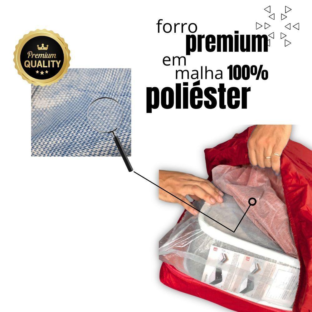 Capa Protetora Impermeável Hospitalar P/ Colchão Lençol Elástico Solteiro 88x188x20cm - Vermelha - 8