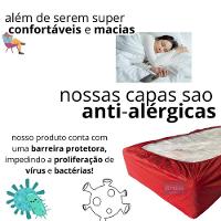 Capa Protetora Impermeável Hospitalar P/ Colchão Lençol Elástico Solteiro 88x188x20cm - Vermelha