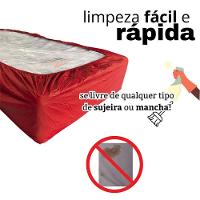 Capa Protetora Impermeável Hospitalar P/ Colchão Lençol Elástico Solteiro 88x188x20cm - Vermelha - 6