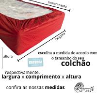 Capa Protetora Impermeável Hospitalar P/ Colchão Lençol Elástico Solteiro 88x188x20cm - Vermelha - 7