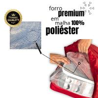 Capa Protetora Impermeável Hospitalar P/ Colchão Lençol Elástico Solteiro 88x188x20cm - Vermelha - 8