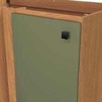 Balcão De Canto Reto Kappesberg Pixel 1 Porta Canela/verde Frevo 98cm - 3