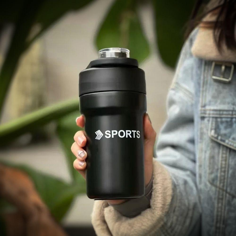 Garrafa Térmica Copo Inox 500ml Canudo Alça Verde - 4