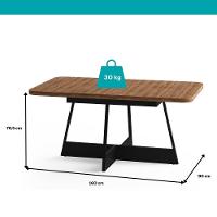 Conjunto Sala De Jantar 6 Cadeiras Charlotte Carraro Nogal Com Preto - 2