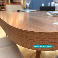 Conjunto Sala De Jantar 6 Cadeiras Charlotte Carraro Nogal Com Preto - 5