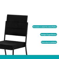 Conjunto Sala De Jantar 6 Cadeiras Charlotte Carraro Nogal Com Preto - 7