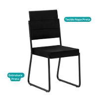 Conjunto Sala De Jantar 6 Cadeiras Charlotte Carraro Nogal Com Preto - 8