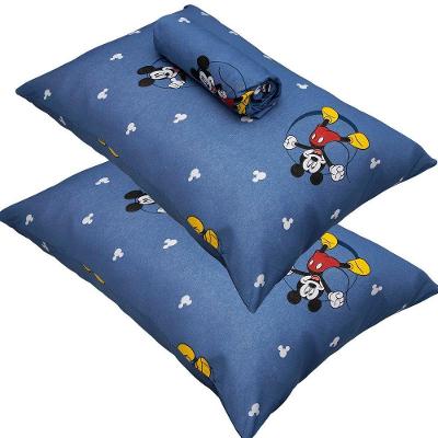 Jogo De Cama Portallar Casal Malha Mista Estampado Disney Mickey Circle 3 Pçs Azul