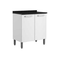 Balcão de Aço com Tampo 2 Portas Gourmet Bertolini Branco - 1