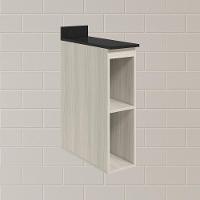 Balcao Nicho Com Tampo 20 Cm Mdf Kali 12216 Nicioli Bianco Toq - 3