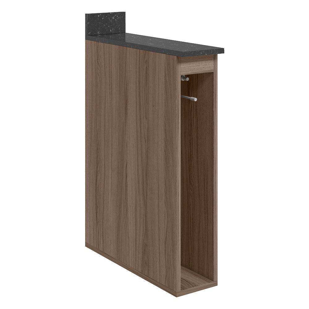 Balcao Guardanapeiro Com Tampo 15 Cm Mdf Kali 12215 Nicioli Carvalho Toq - 1