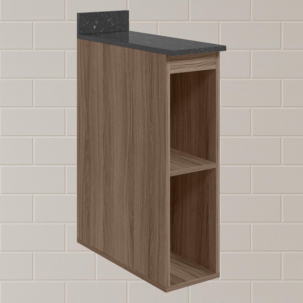 Balcao Nicho Com Tampo 20 Cm Mdf Kali 12216 Nicioli Carvalho Toq - 2