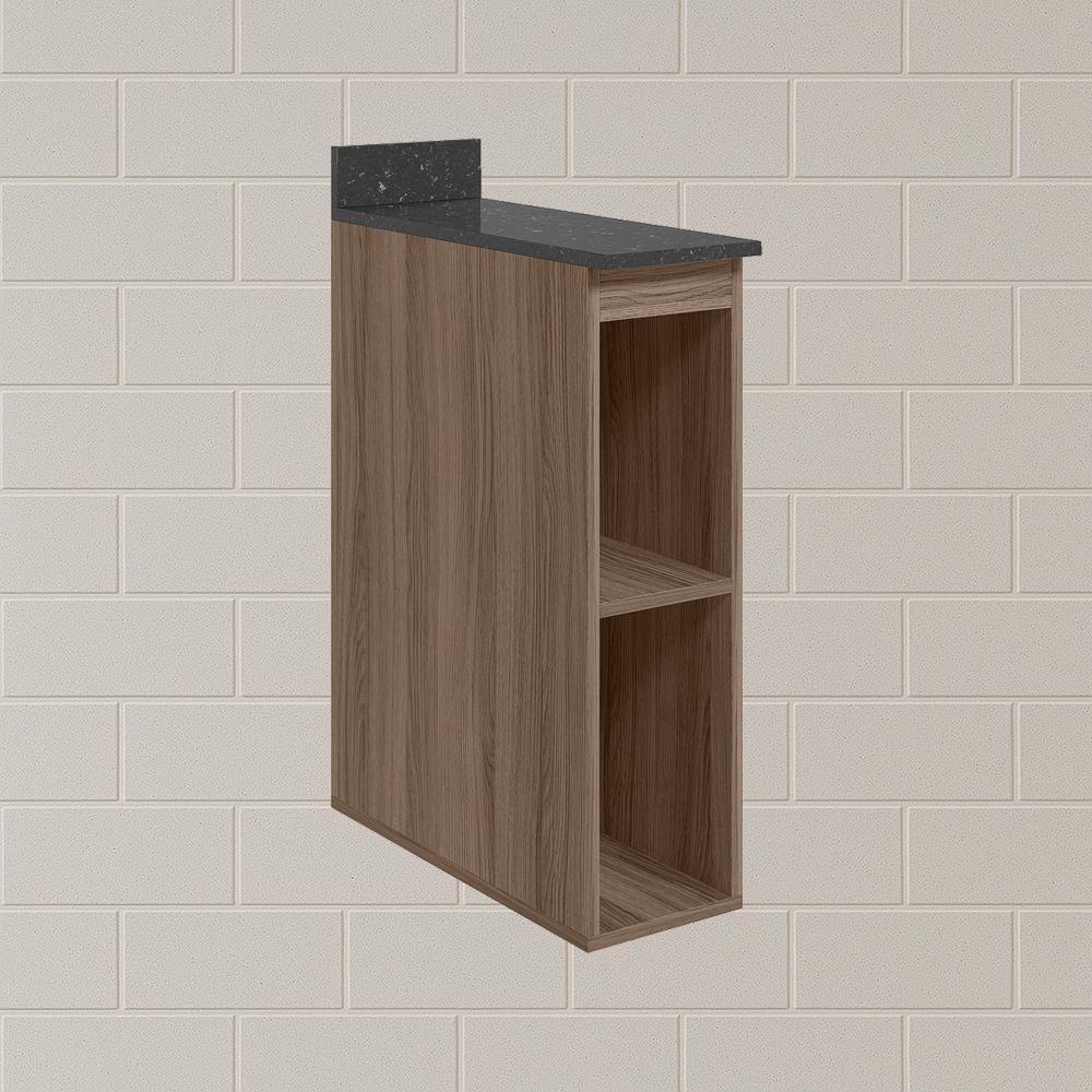 Balcao Nicho Com Tampo 20 Cm Mdf Kali 12216 Nicioli Carvalho Toq - 5