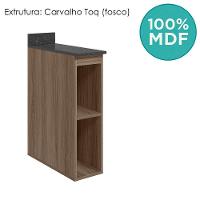 Balcao Nicho Com Tampo 20 Cm Mdf Kali 12216 Nicioli Carvalho Toq
