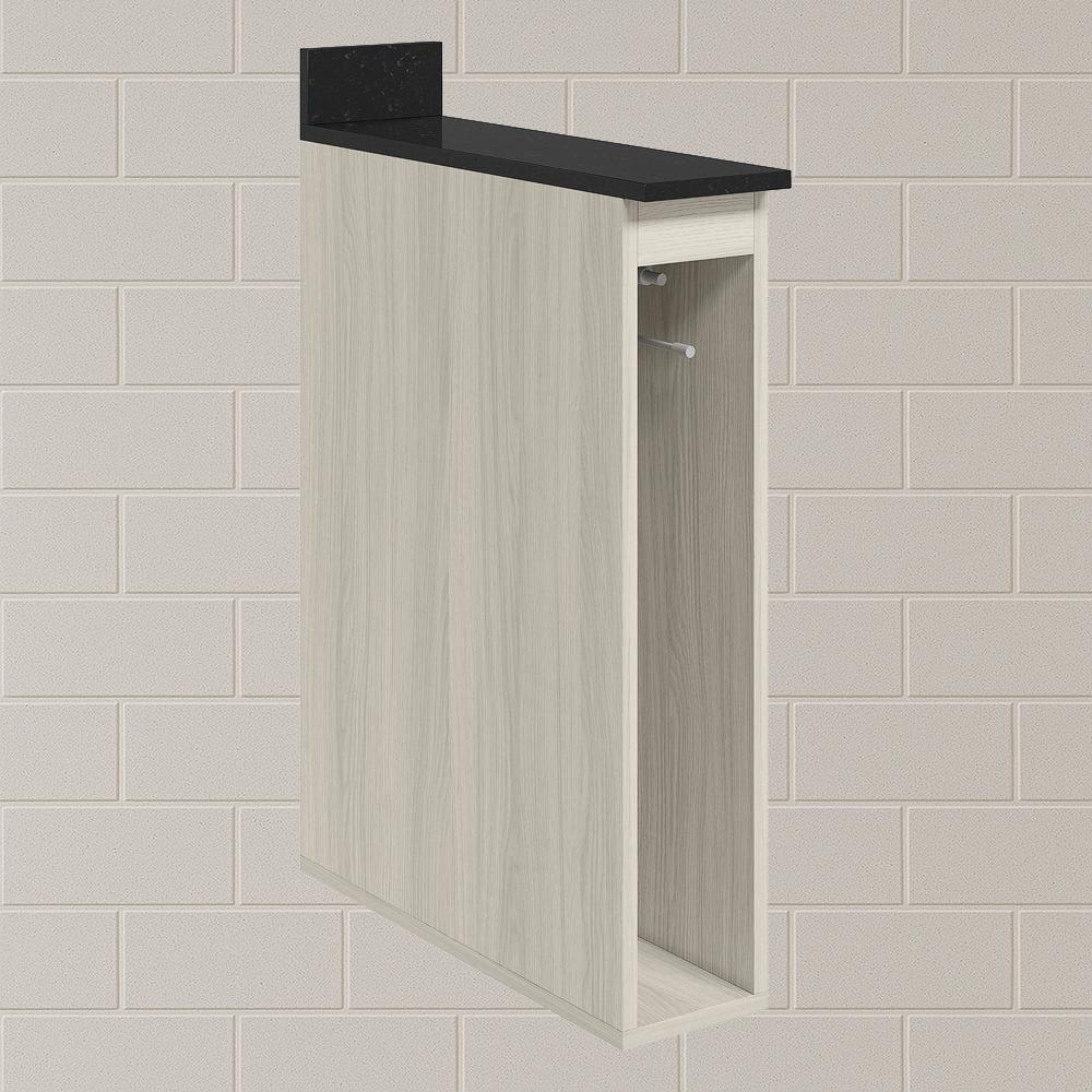 Balcao Guardanapeiro Com Tampo 15 Cm Mdf Kali 12215 Nicioli Bianco Toq - 2