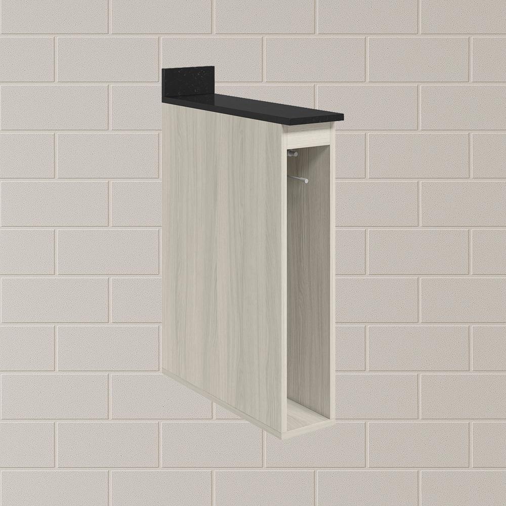 Balcao Guardanapeiro Com Tampo 15 Cm Mdf Kali 12215 Nicioli Bianco Toq - 5