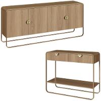 Balcao Buffet E Aparador 180 Cm Organica Artesano Hanover Dourado - 1