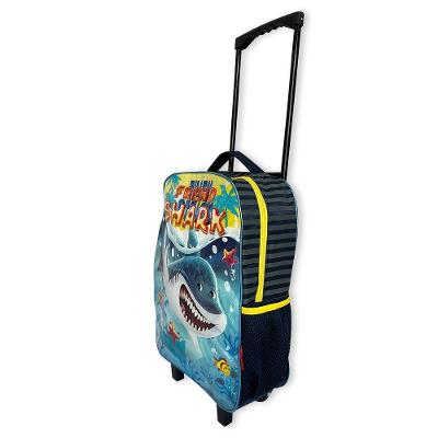Kit Mochila Infantil Escolar Com 3 Peças Tubarão Amarela