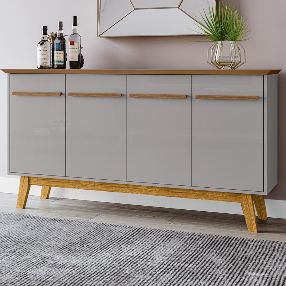 Balcao Buffet 4 Portas Opala 160 Cm Bechara Cinamomo Off White - 2