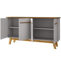 Balcao Buffet 4 Portas Opala 160 Cm Bechara Cinamomo Off White