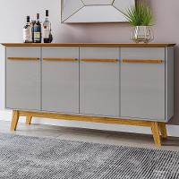 Balcao Buffet 4 Portas Opala 160 Cm Bechara Naturalle Off White - 2