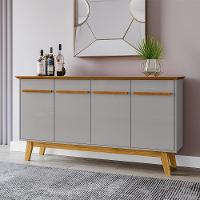 Balcao Buffet 4 Portas Opala 160 Cm Bechara Naturalle Off White - 6