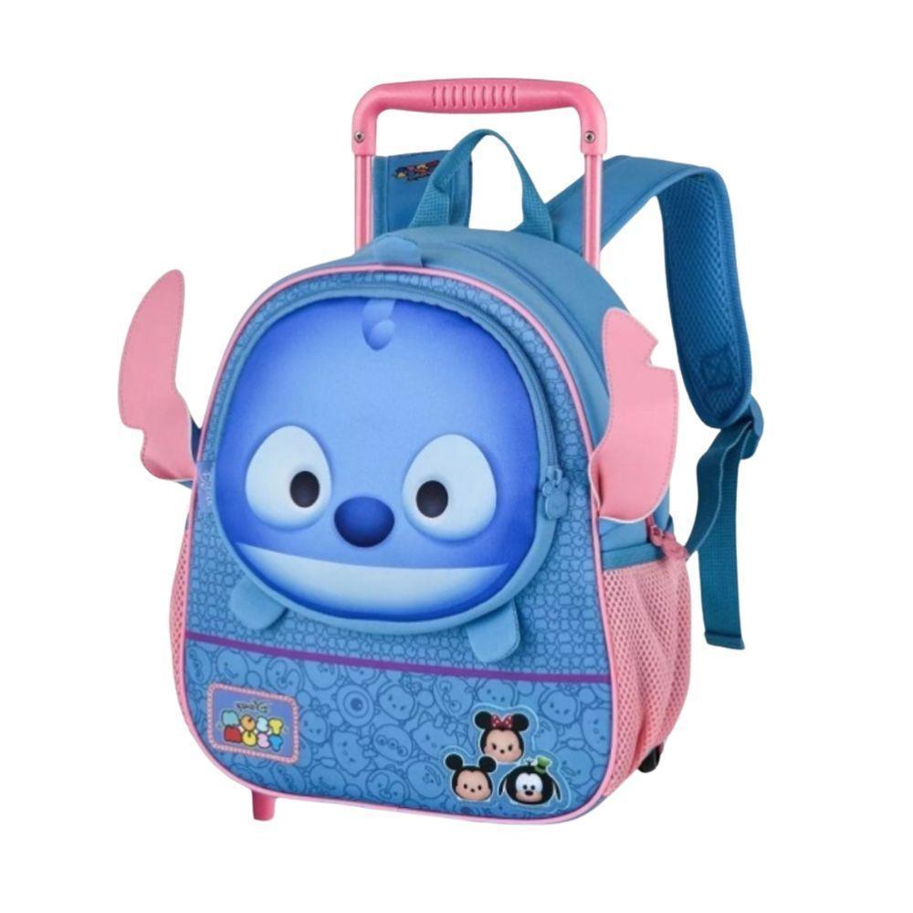 Mochila Infantil Stitch Tsum 3d Escolar Com Rodinhas E Bolso - 2