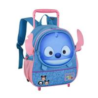 Mochila Infantil Stitch Tsum 3d Escolar Com Rodinhas E Bolso - 1