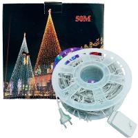 Pisca Cordão Varal Luz Decorativo Com Leds Azul Redondo 50m - 1