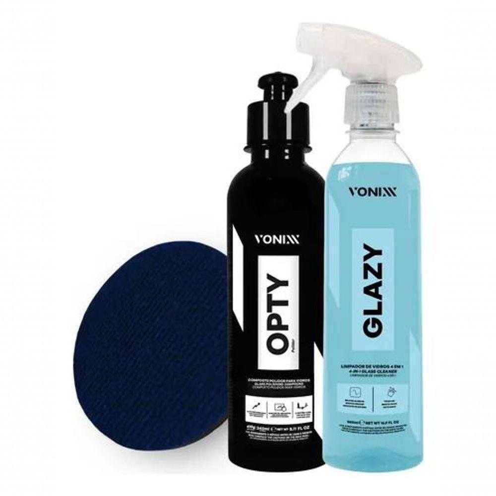 Kit Polimento Vidros Profissional Opty Glazy Boina Vonixx - 1