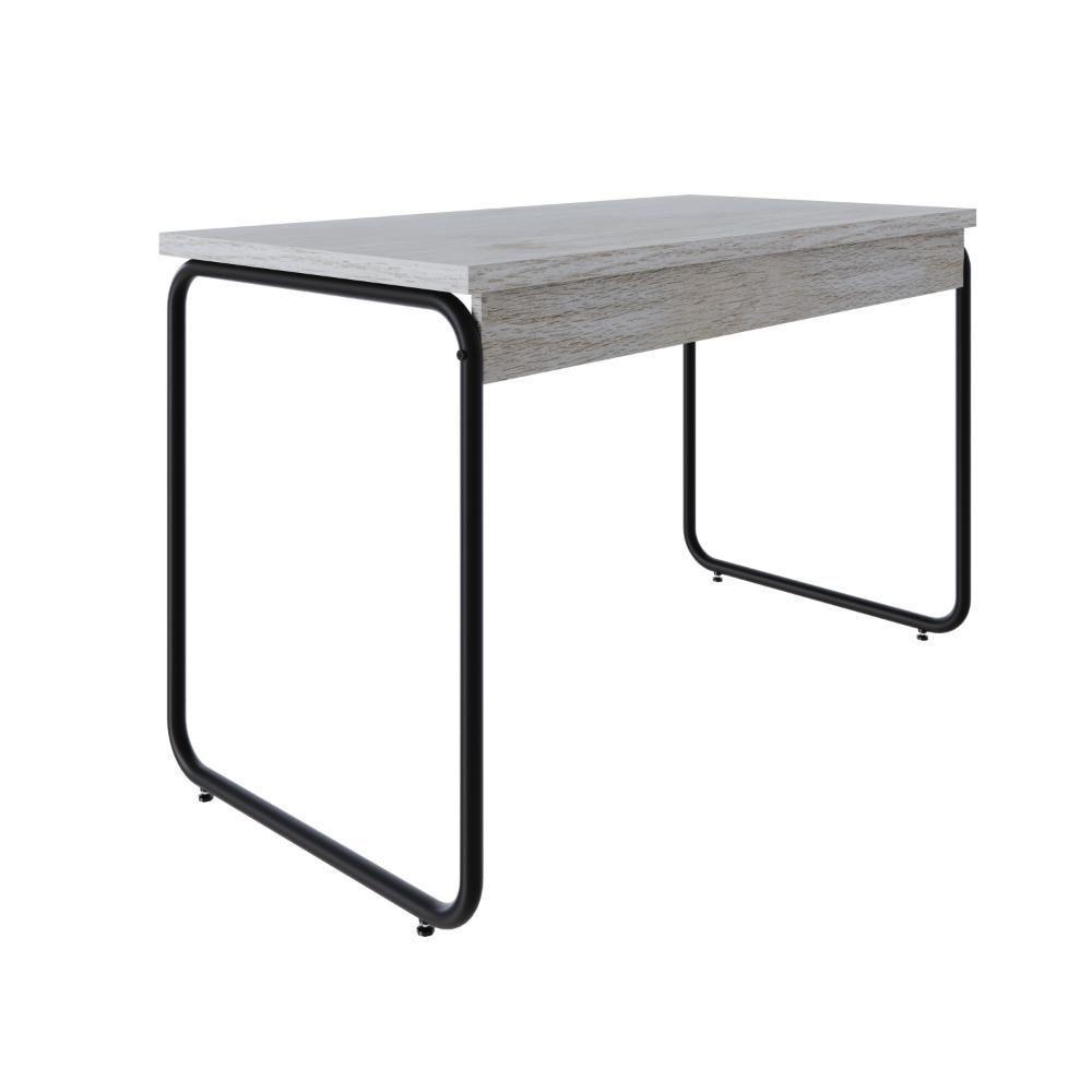 Mesa Office 120x60x75cm Round Snow - Est.preta Snow - Est.preta - 6