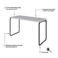 Mesa Office 120x60x75cm Round Snow - Est.preta Snow - Est.preta - 3