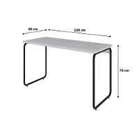 Mesa Office 120x60x75cm Round Snow - Est.preta Snow - Est.preta - 7