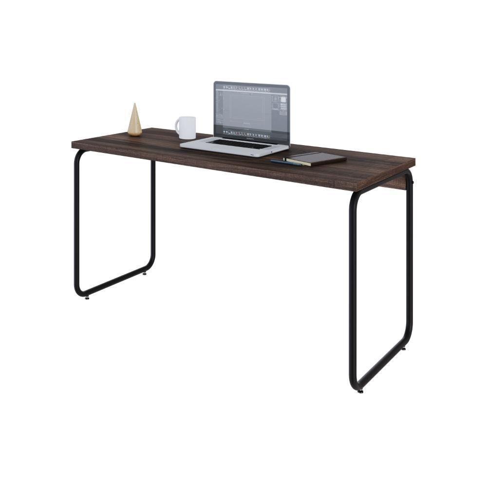 Mesa Office 135x60x75cm Round Nogal - Est.preta Nogal - Est.preta - 5