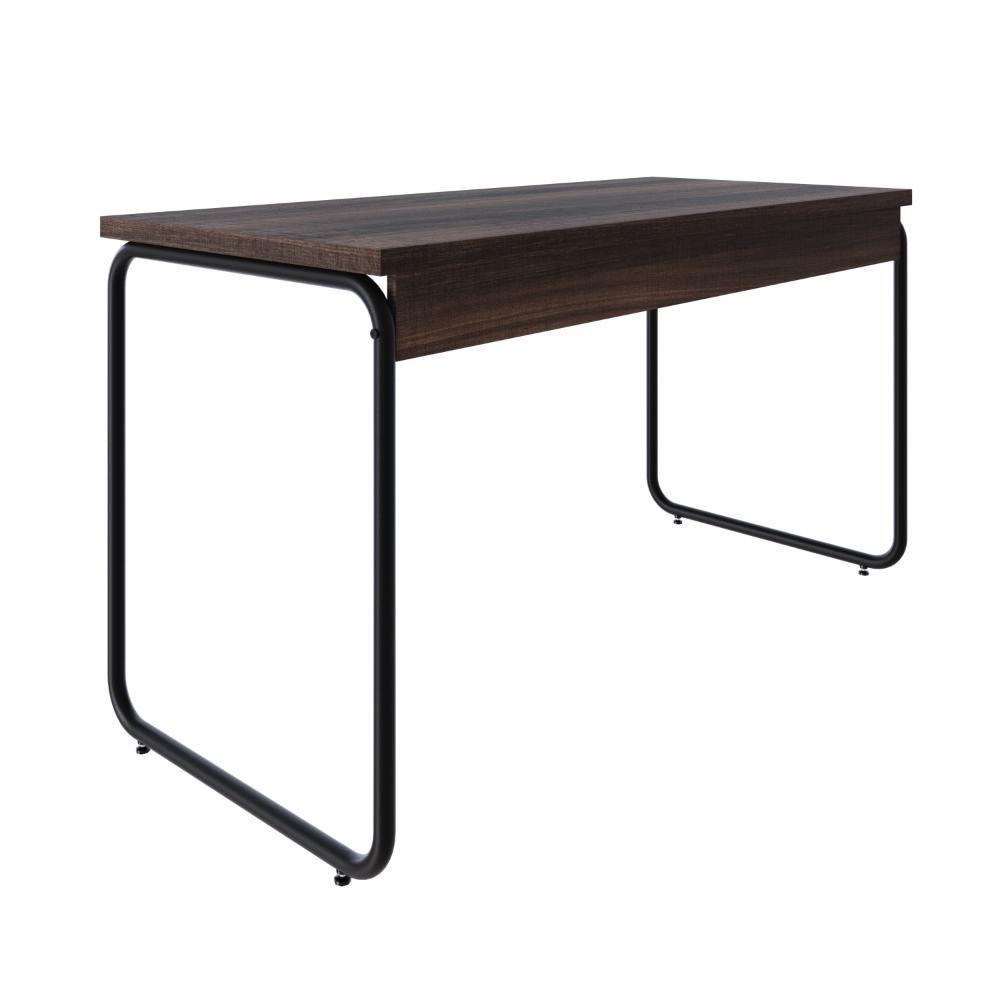 Mesa Office 135x60x75cm Round Nogal - Est.preta Nogal - Est.preta - 6