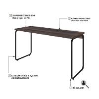 Mesa Office 135x60x75cm Round Nogal - Est.preta Nogal - Est.preta - 3