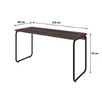 Mesa Office 135x60x75cm Round Nogal - Est.preta Nogal - Est.preta - 7