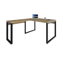 Mesa Em L Operacional 135x160x75cm Yon Vermont Oak-est.preta Vermont Oak-est.preta - 5