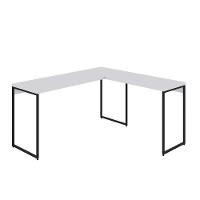 Mesa Em L Dynamica Diretor 150x140x75cm Branco Chess - Est.preta Branco Chess - Est.preta - 1