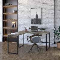 Mesa Em L Kuadra Office 135x150x75cm Carvalho - Est.preta Carvalho - Est.preta - 2