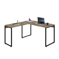 Mesa Em L Kuadra Office 135x150x75cm Carvalho - Est.preta Carvalho - Est.preta