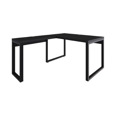Mesa Em L Operacional 135x160x75cm Yon Preto Tx-est.preta Preto Tx-est.preta