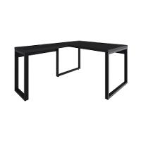 Mesa Em L Operacional 135x160x75cm Yon Preto Tx-est.preta Preto Tx-est.preta - 1