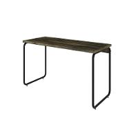 Mesa Office 120x60x75cm Round Carvalho Dark - Est.preta Carvalho Dark - Est.preta - 1